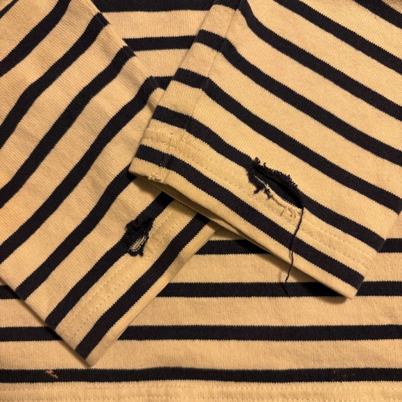 UNIQLO Striped Long Sleeve Shirt Forever 27 Loverboy Paris Graphic Print Size L - Picture 4 of 6